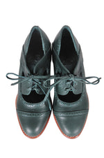 Leather Shoes - Stockholm Oxford Wedges