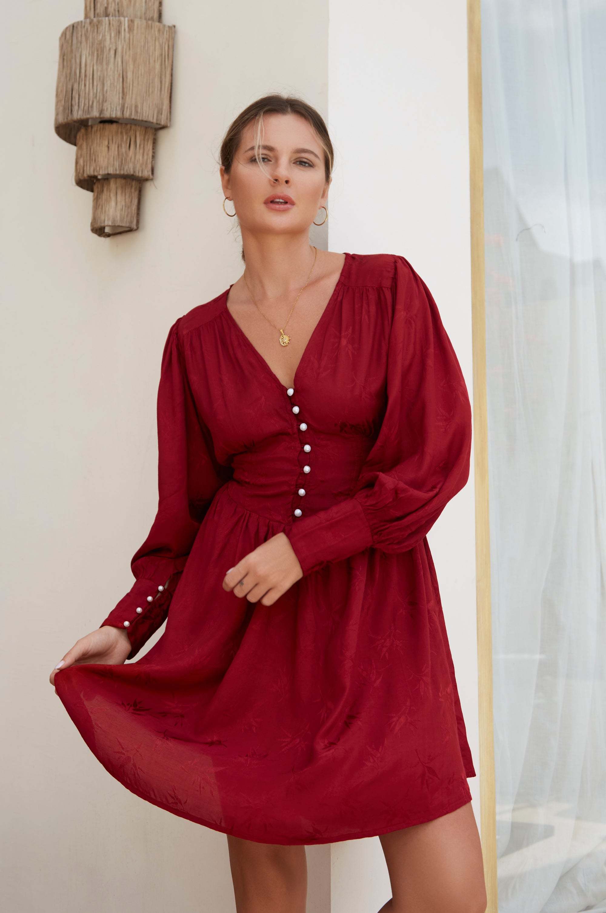 Daphne Floaty Long Sleeve Mini Dress (Sale) – ELF
