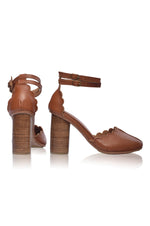 Flamingo Leather Heels (Sz. 5, 6.5 & 7.5)
