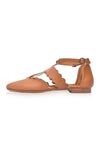 Gardenia Pointy Toe Leather Flats