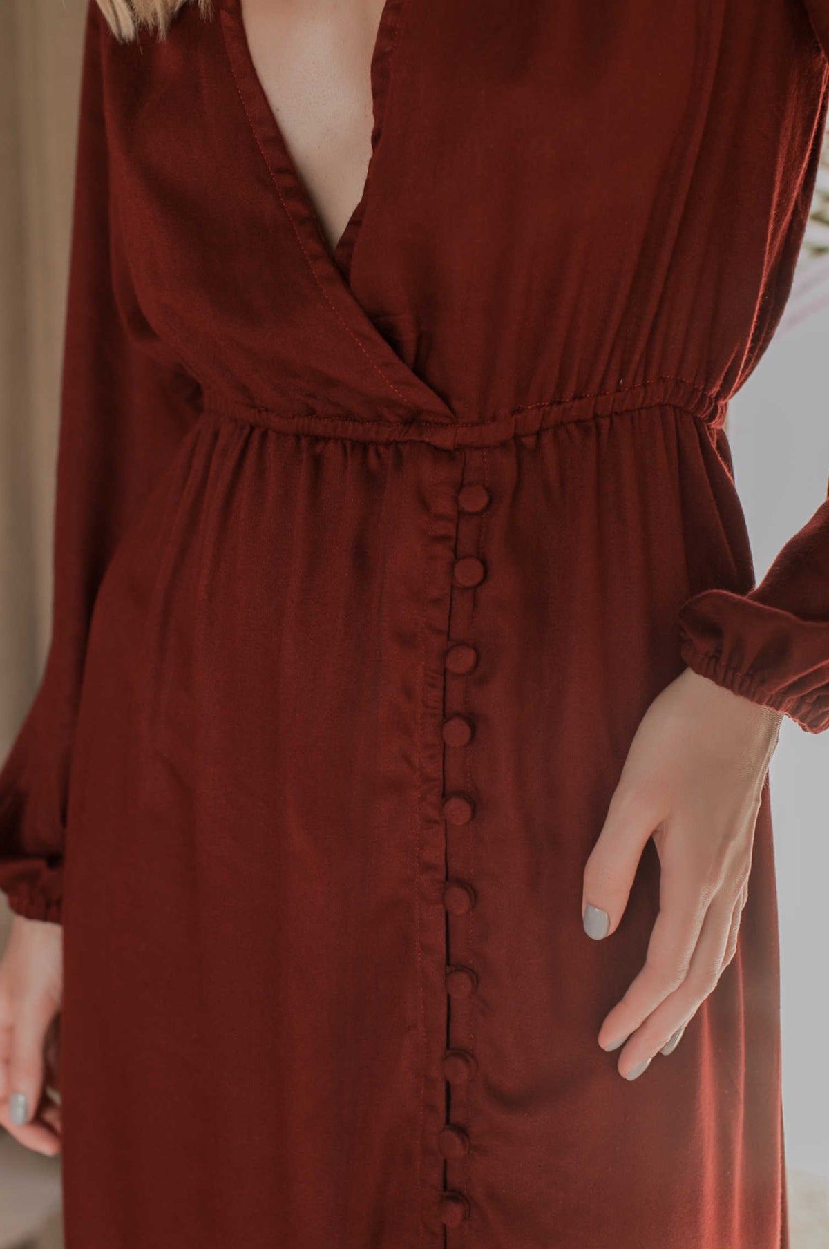 Greta Long Sleeve Midi Dress (Sale)