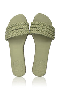 Iris Braided Leather Slides