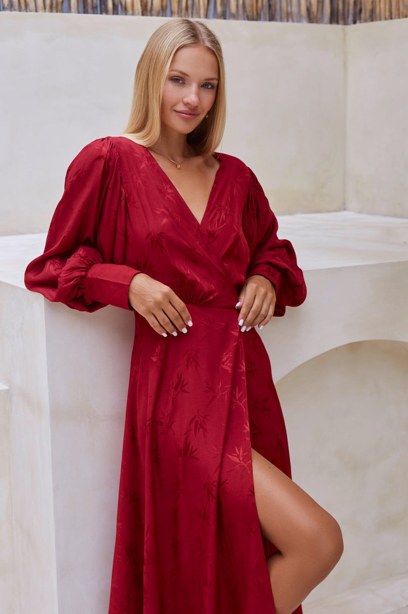 Isabella Long Sleeve Wrap Dress