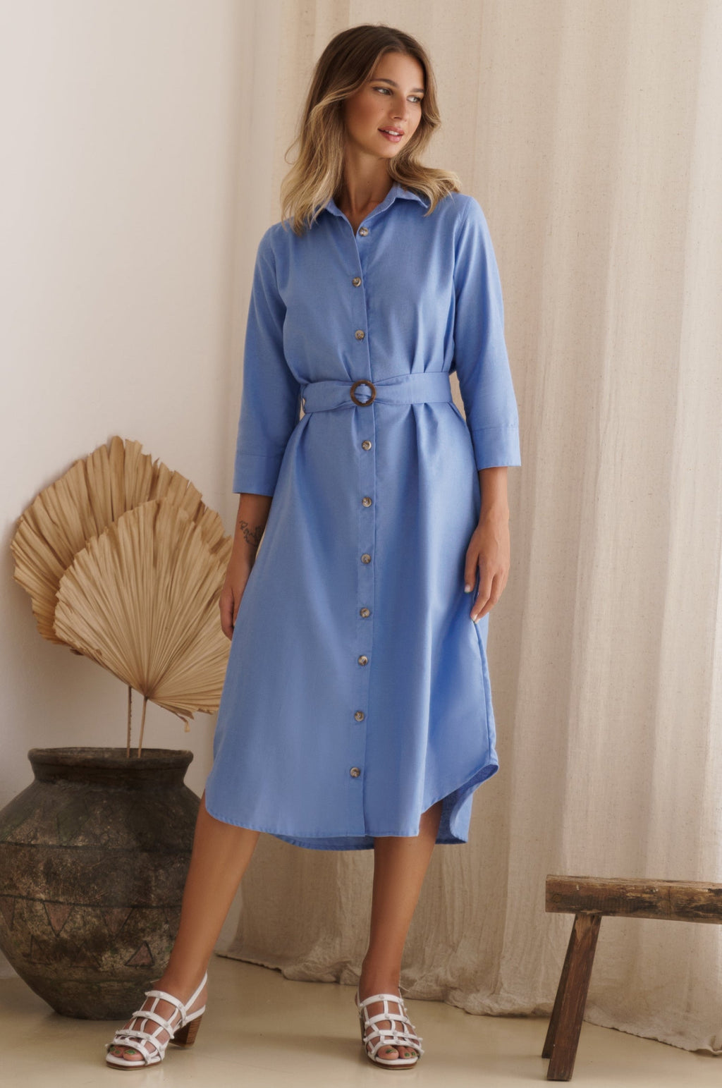 Jess Linen Shirt Dress (Sale)