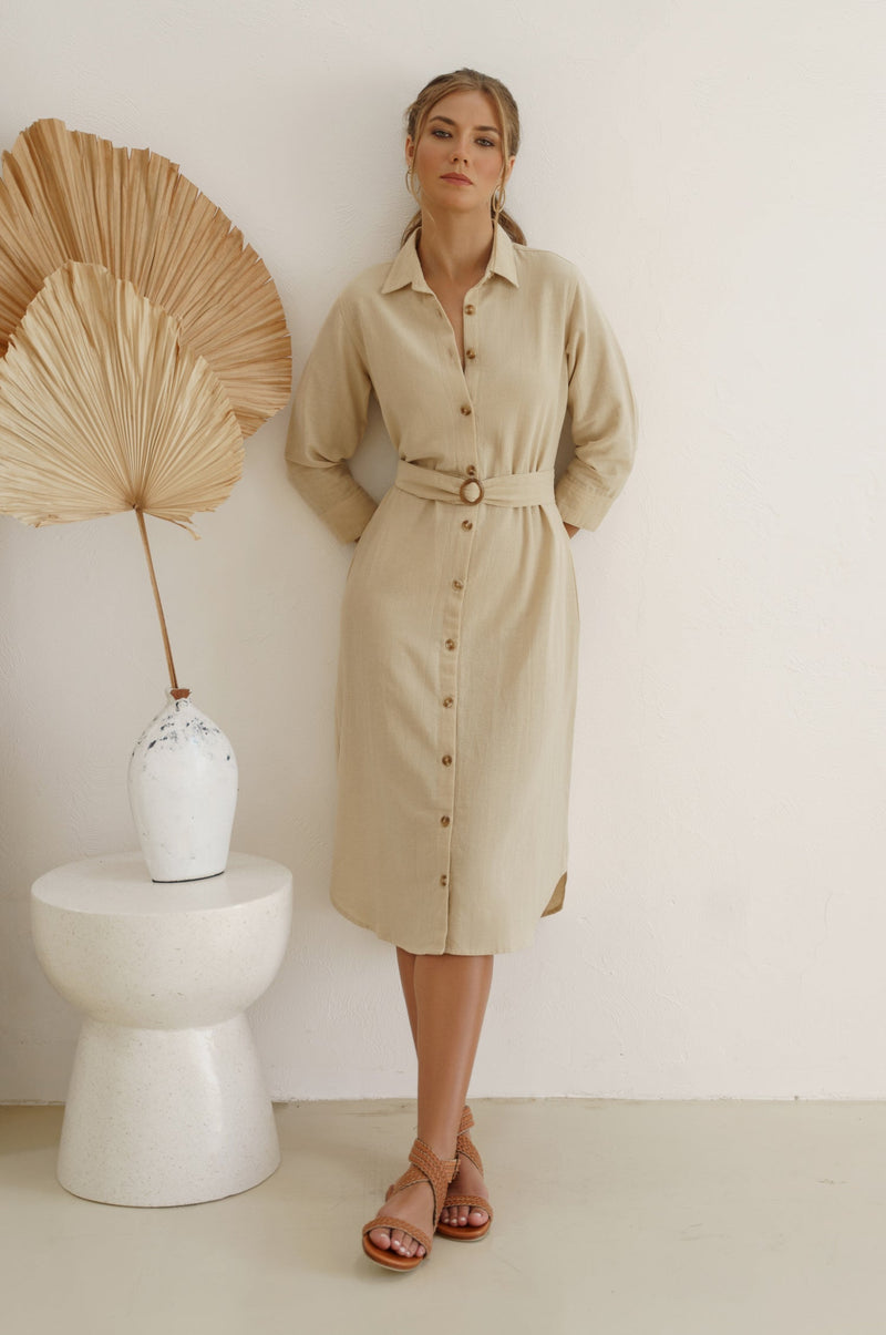 Jess Linen Shirt Dress (Sale)