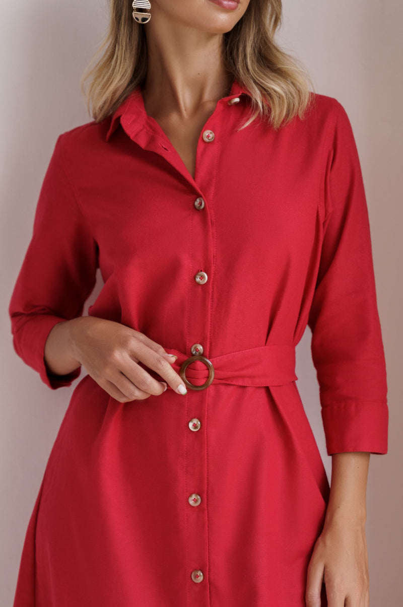 Jess Linen Shirt Dress (Sale)