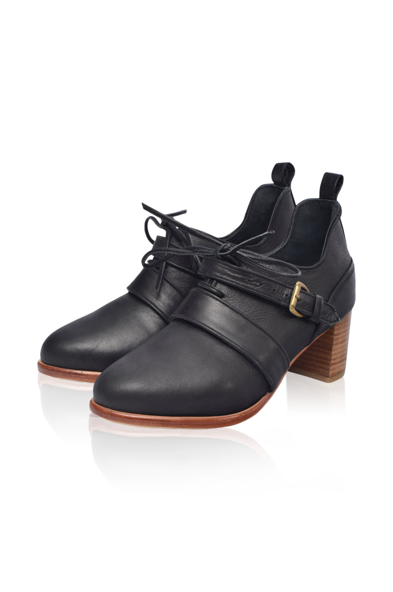 Josephine Lace up Leather 5 cm Heels (Sz. 9)