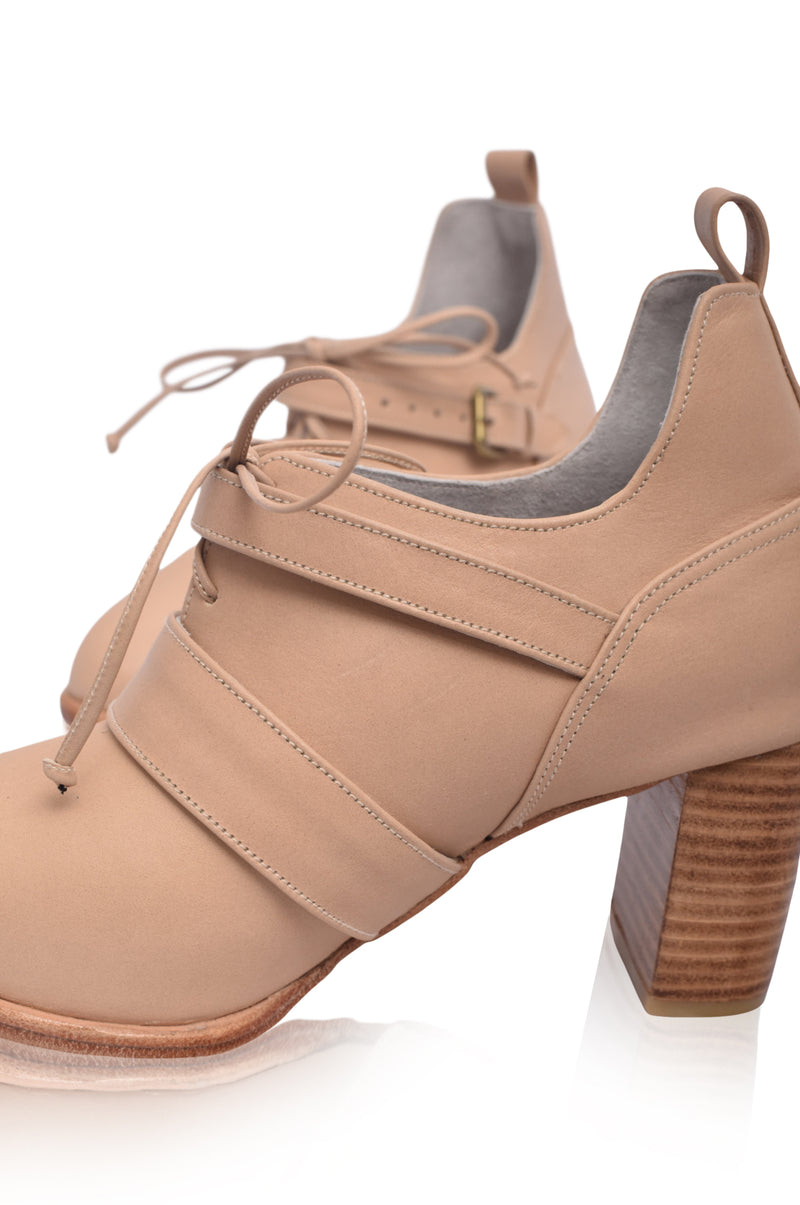 Josephine Lace up Leather 7 cm Heels (*Sz. 6.5)