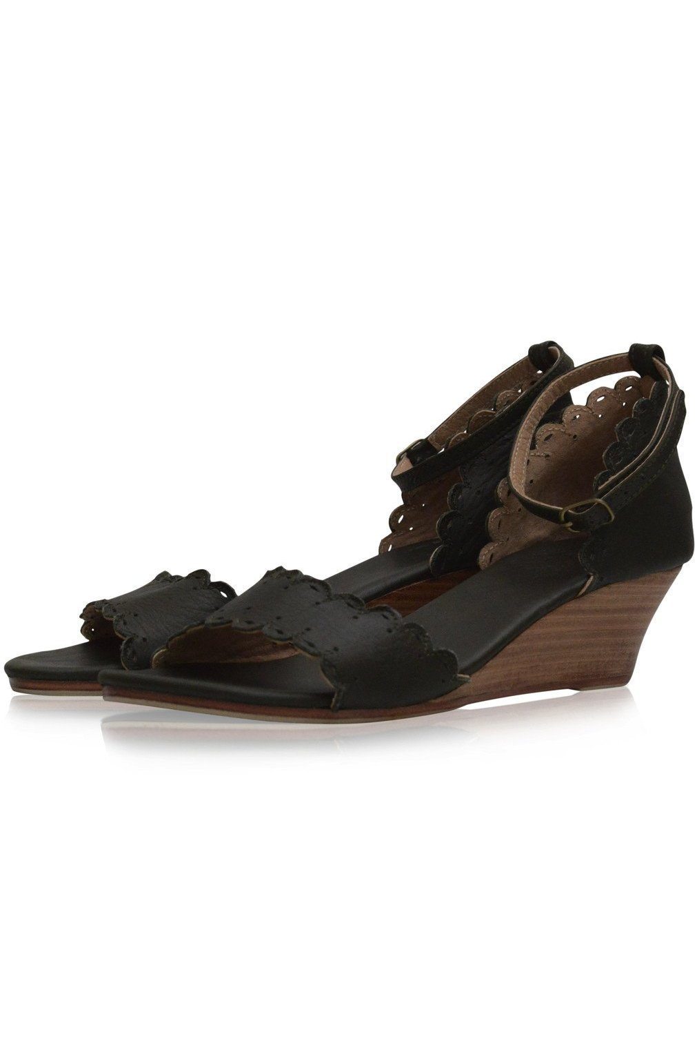 Leather Shoes - Dreamland Leather Wedges