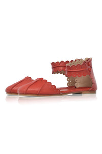 Love Bird Leather Flats (Sz. 9)