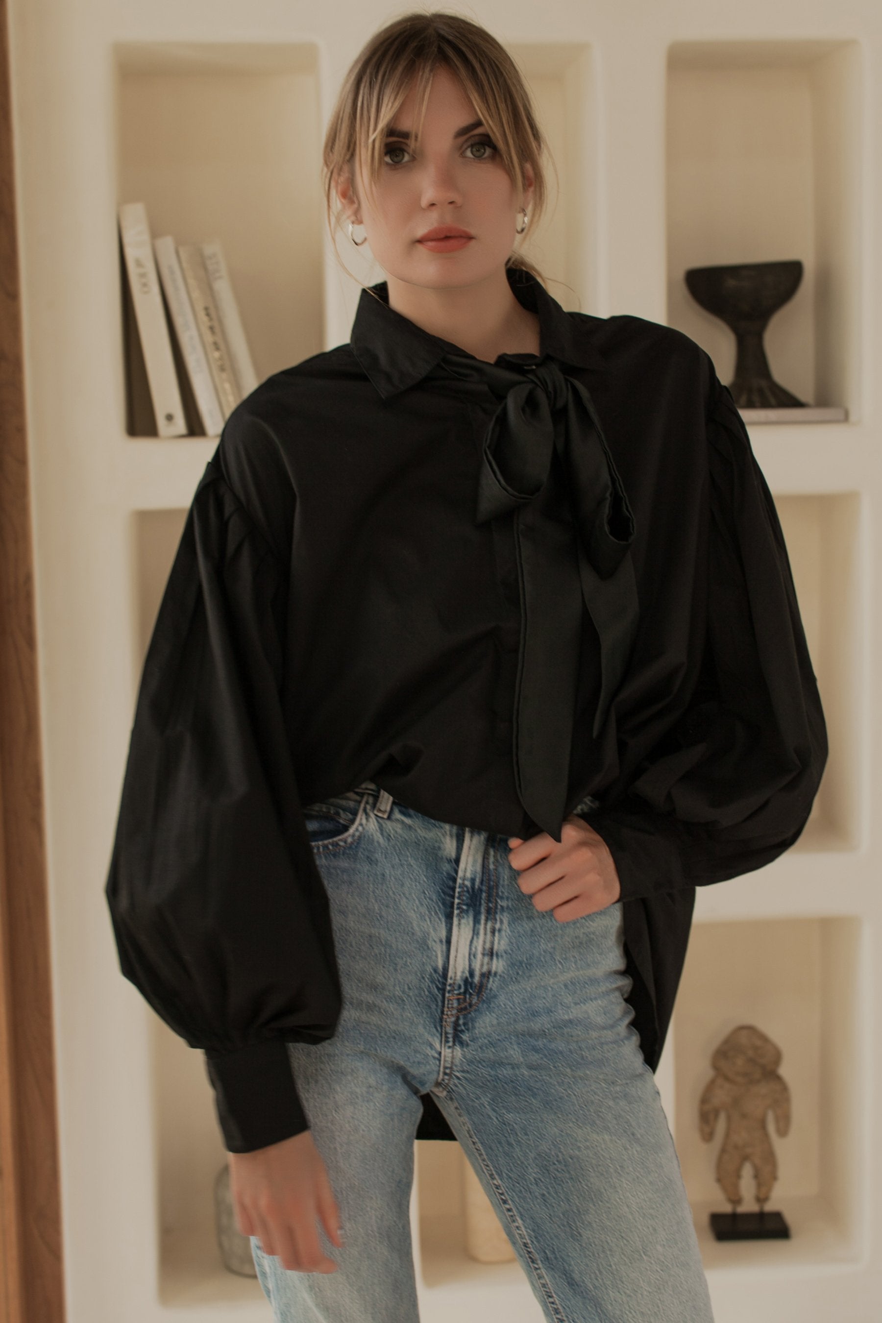 Merci Balloon Sleeve Oversized Shirt – ELF