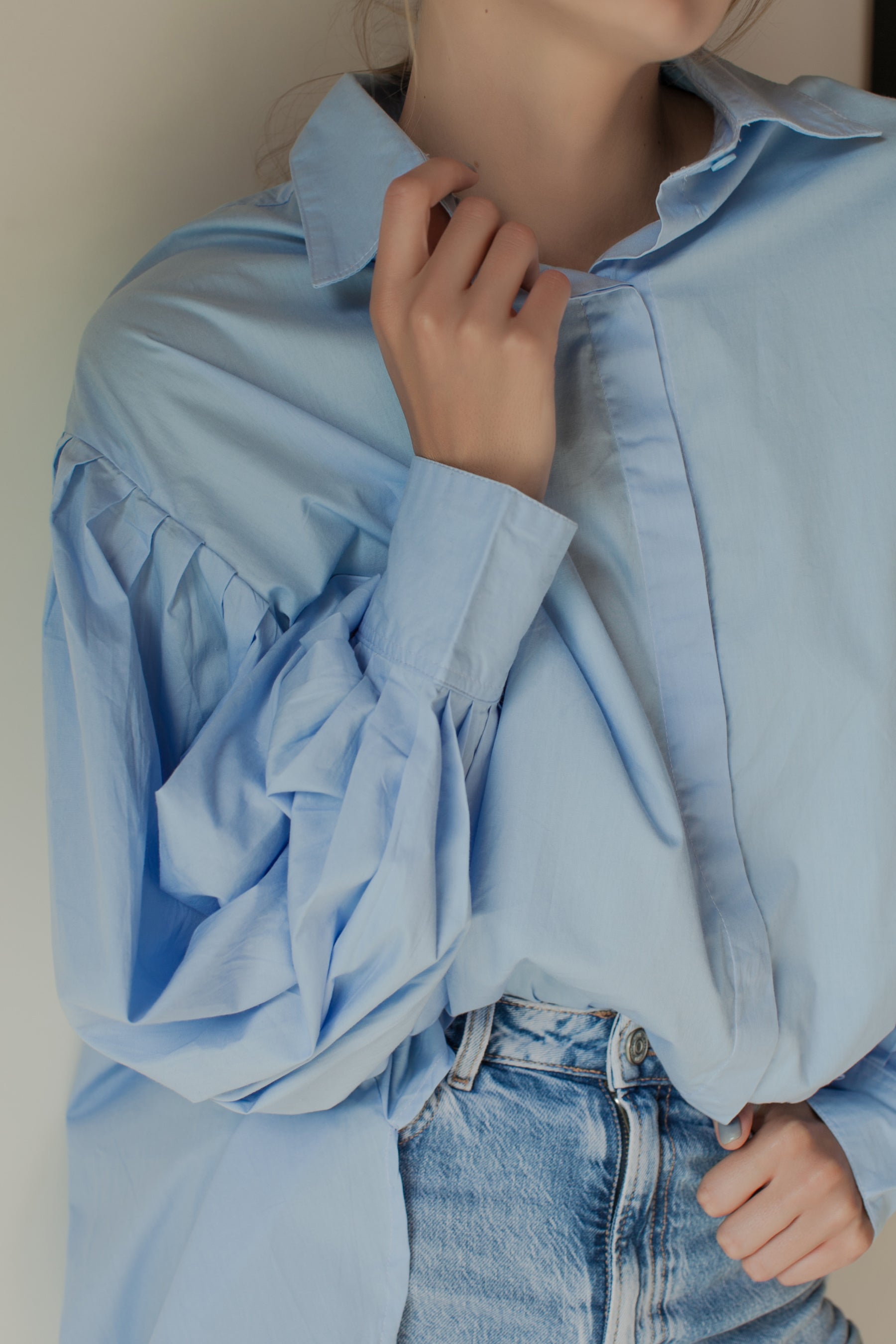 Merci Balloon Sleeve Oversized Shirt – ELF