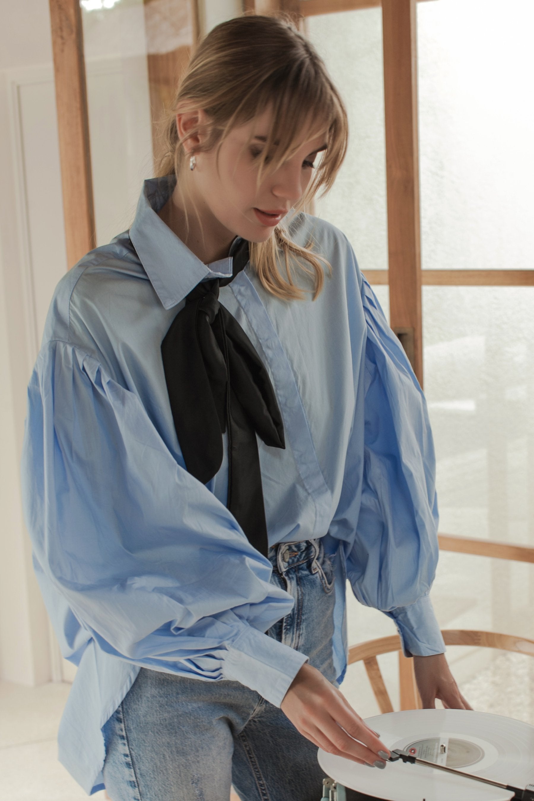 Merci Balloon Sleeve Oversized Shirt – ELF