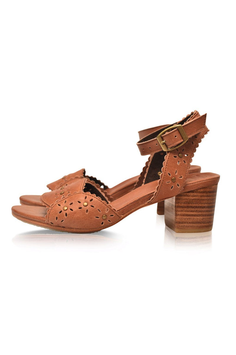 Leather Shoes - Paloma Leather Heel Sandals