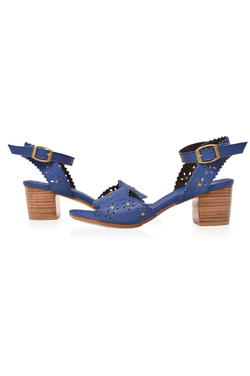 Paloma Leather Heel Sandals (Sz. 5 & 8.5)