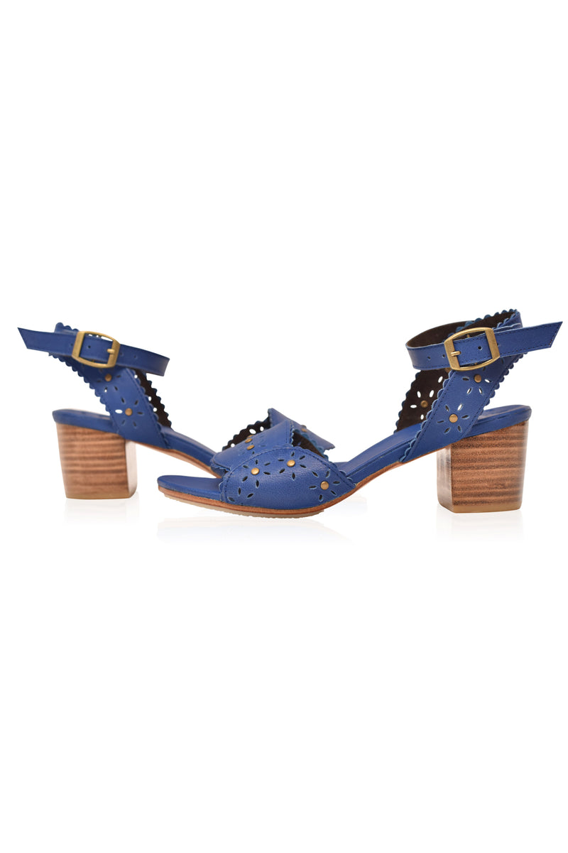 Paloma Leather Heel Sandals (Sz. 5)