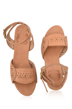 Paloma Leather Heel Sandals