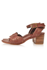 Paloma Leather Heel Sandals