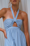 Penelope Halter Linen Maxi Dress