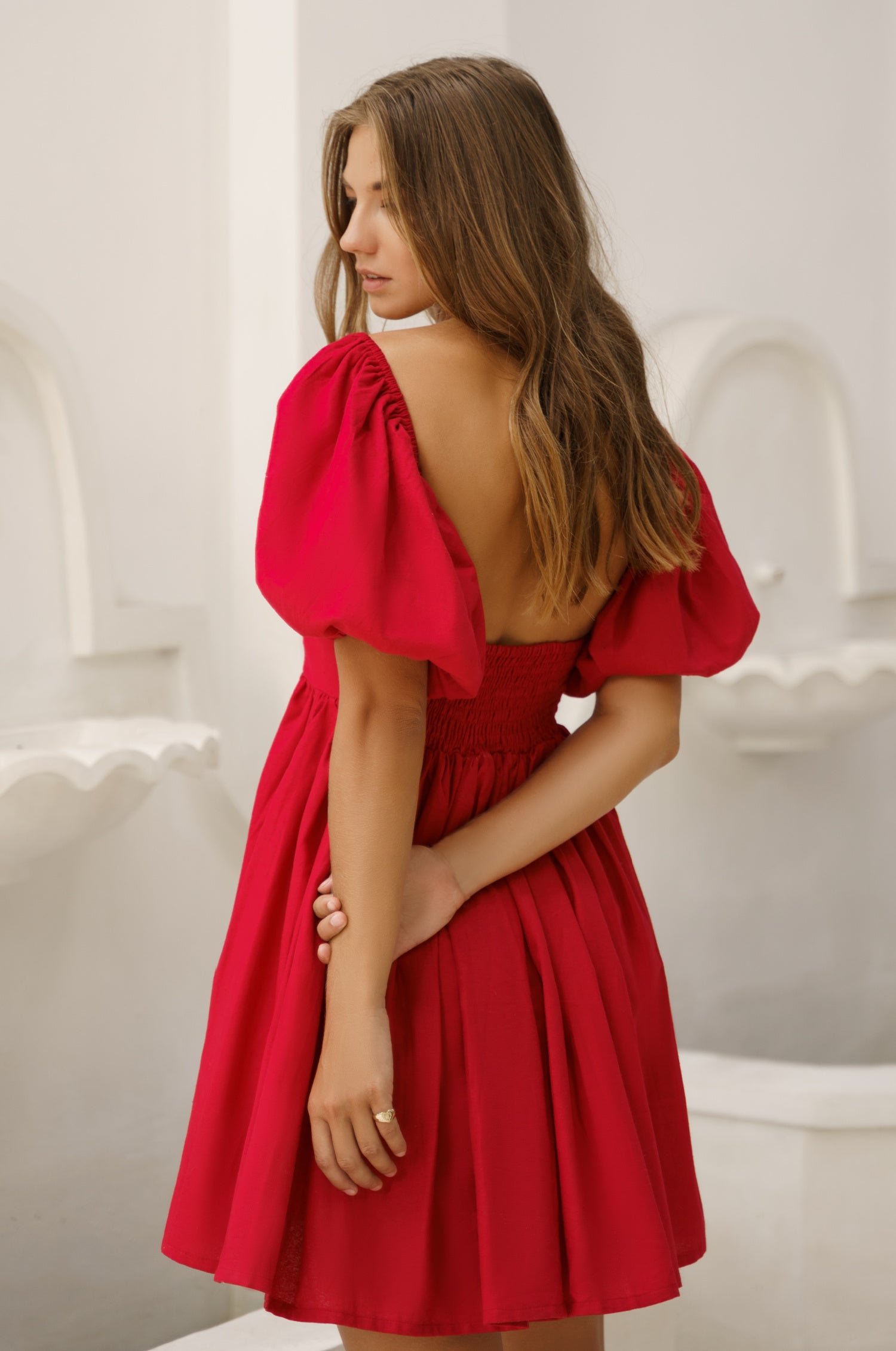 Strawberry Fields. Puff Sleeve Mini – ELF