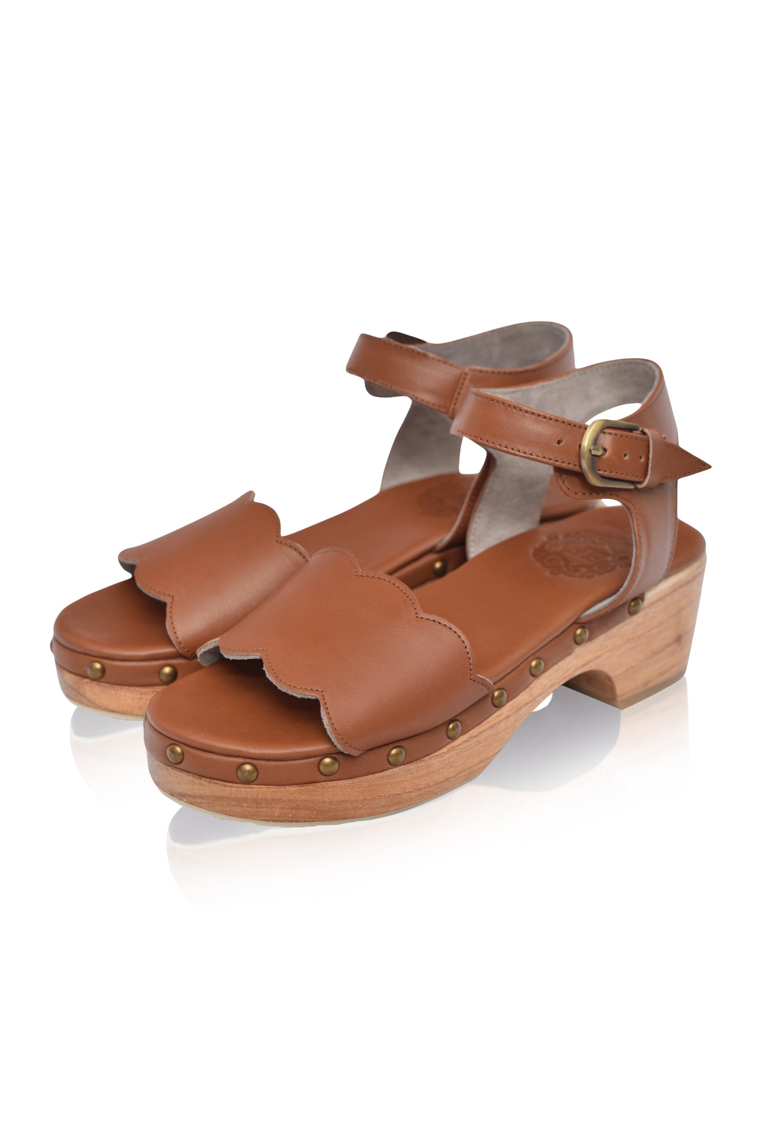 SANTA MONICA. Handmade Leather Clog Sandals ELF