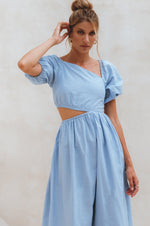 Sundaze Cutout Linen Midi Dress (Sale)