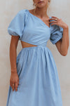 Sundaze Cutout Linen Midi Dress
