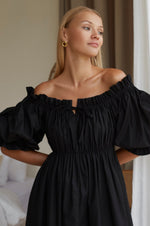 Vacay Off Shoulder Cotton Mini Dress