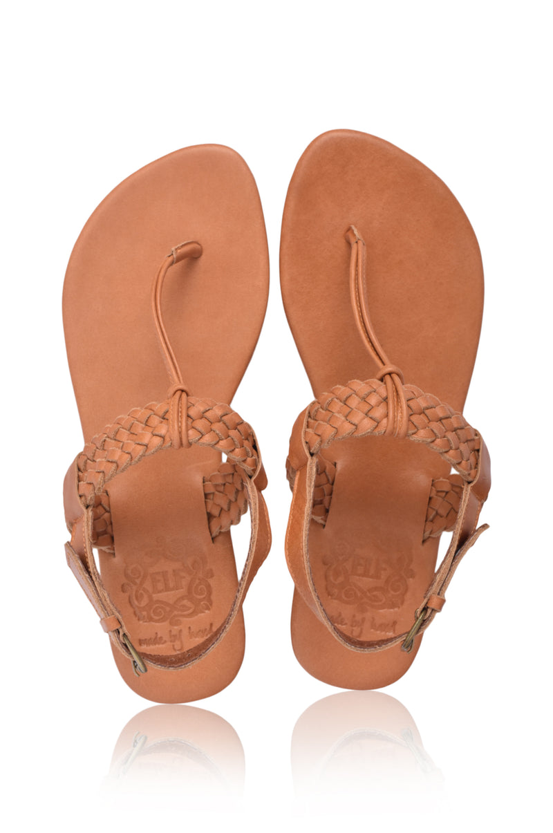 Venetian T-strap Leather Sandals