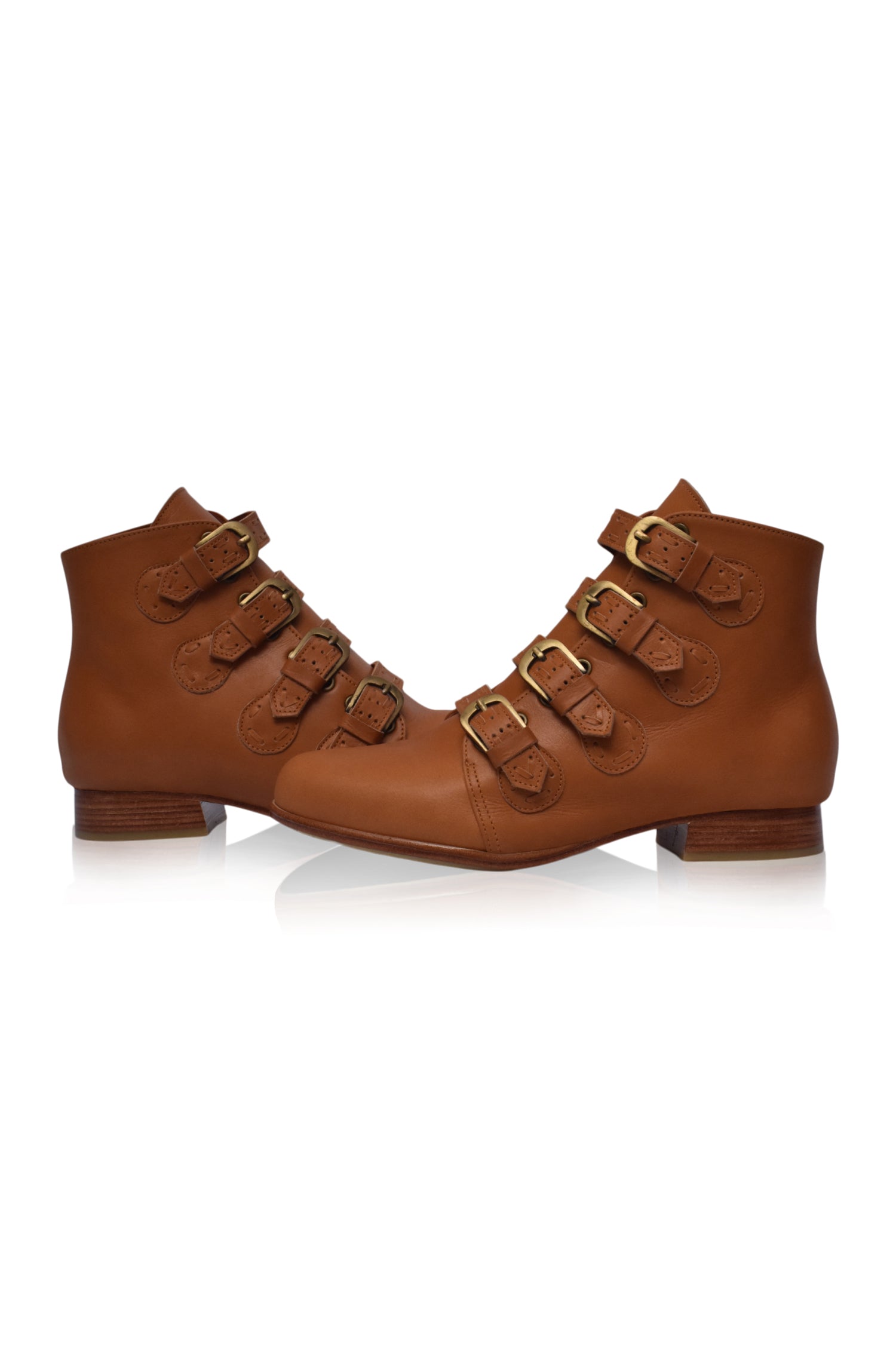 Frenchie tumbled top leather ankle boot