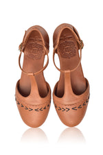 Wonderland T-strap Leather Flats